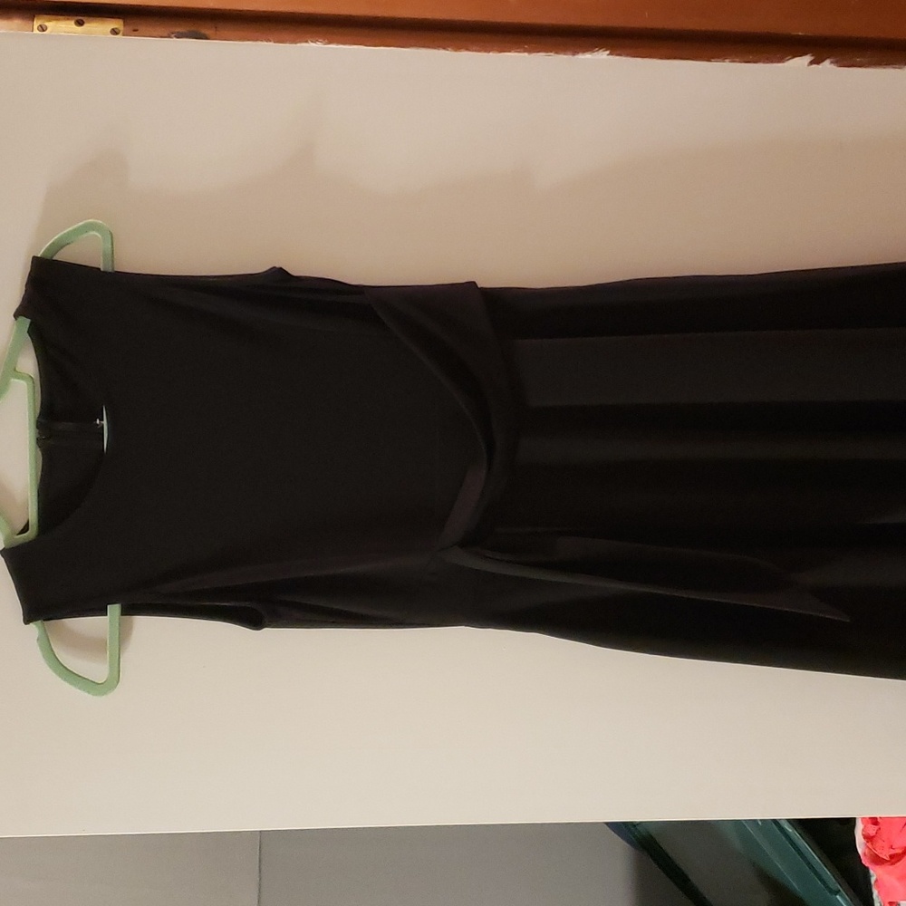 Black fit and flare dress